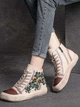 Load image into Gallery viewer, Chic Women's Contrast Flower High-Top Shoes
