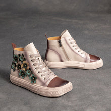 Load image into Gallery viewer, Chic Women's Contrast Flower High-Top Shoes
