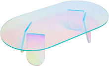 Load image into Gallery viewer, Acrylic Rainbow Color Coffee Table - Iridescent Modern Accent Table
