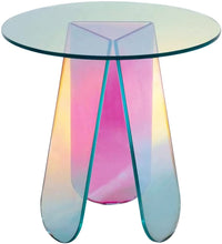 Load image into Gallery viewer, Acrylic Rainbow Color Coffee Table - Iridescent Modern Accent Table
