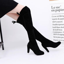 Load image into Gallery viewer, Black Knee High Boots For Women Shoes High Heel Long Boots
