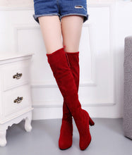 Load image into Gallery viewer, Black Knee High Boots For Women Shoes High Heel Long Boots
