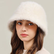 Load image into Gallery viewer, Women’s Real Rabbit Plush Hat – Big Head Circumference Warm Winter Hat
