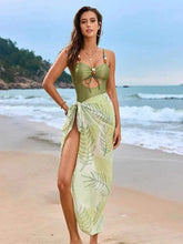 Load image into Gallery viewer, Cutout Sweetheart One-Piece Swimwear and Cover-Up Swim Set
