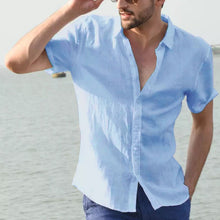 Load image into Gallery viewer, Summer Short-sleeved Shirt Casual Button Tops Men Clothing
