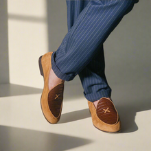 Load image into Gallery viewer, Men's Cognac Croc Milano Loafer
