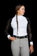Load image into Gallery viewer, White/Black FULL lace Longsleeve
