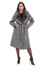Load image into Gallery viewer, Genuine Silver Fox Virgin Wool Coat
