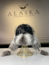 Load image into Gallery viewer, Genuine Silver Fox Fur Genuine Leather Hat
