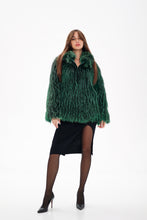 Load image into Gallery viewer, Reversible Genuine Silver Fox  Down Fill Coat

