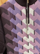 Load image into Gallery viewer, Stacy Adams 5104 Purple Geometric Print Sweater | Quarter Zip
