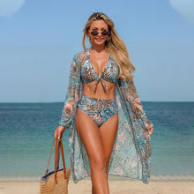 Load image into Gallery viewer, Women's Printed Bikini Three-Piece Swimwear Set
