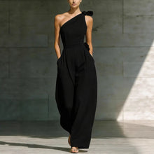Load image into Gallery viewer, Women's Sleeveless Halter Neck Cinched Waist Slim Jumpsuit – 6 Colors S–2XL
