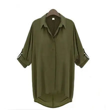 Load image into Gallery viewer, Chill With Me Chiffon Shirt - # WOAA21510016-PRG

