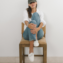 Load image into Gallery viewer, Women's White Pebbled Leather Barca Yacht Loafer
