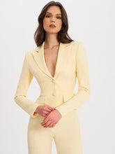 Load image into Gallery viewer, Quinne Butter Yellow Slim-fit Blazer
