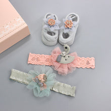 Load image into Gallery viewer, Flower Baby Girl Headband Socks Set Shoes With  Crown Bows Newborn Headbands For Girls Turban Baby Hair Accessories
