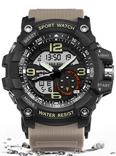 Load image into Gallery viewer, NEW Sport Analog-Digital Watch For Men and Woman  Waterresistant 50M Professional Waterproof Quartz Large Dial Military Wristwatches  With Night Mode

