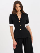 Load image into Gallery viewer, Aleena Short Sleeve Business Casual Blazer
