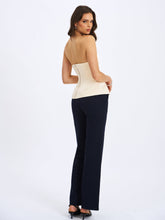 Load image into Gallery viewer, Yanin Navy Low-Rise Straight Leg Pants
