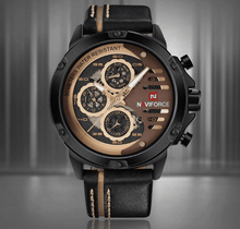 Load image into Gallery viewer, Men's  Sports Waterproof Watch With Chronometers And Leather Belt Multifunction Wristwatch Unique Design Perfect Gift
