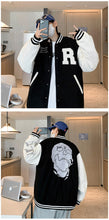 Load image into Gallery viewer, New Elegance Spring Autumn Coat Baseball Bomber Jacket Loose Letter R Men Women Couples Tops Plus Size Jackets Streetwear
