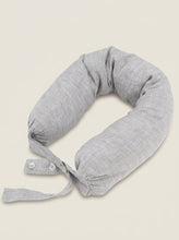 Load image into Gallery viewer, Linen Adjustable Neck Support Travel Pillow
