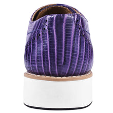 Load image into Gallery viewer, Gutta Lizard Print Leather Textile Casual Sneakers
