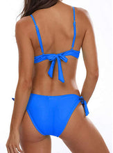 Load image into Gallery viewer, Tropical Bikini  Bottom Padded Ruffled Top Push Up Bikini Swimsuit For Women Underwire Bikini Top Ruffle Padded Two Piece Bathing Suits Teen Girls Two Piece Swimsuit Women Cross Back Bathing Suit Swimwear
