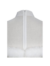 Load image into Gallery viewer, Taylor Ivory Fur Trimmed Beaded Bouclé Mini Dress
