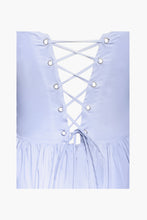 Load image into Gallery viewer, Reina Blue Drop Waist Corset Midi Dress
