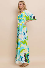 Load image into Gallery viewer, Floral Printed Slit Maxi Dress For Women – Summer Floral Maxi Dress, Elegant Slit Maxi Dress, Feminine Floral Dress, Romantic Floral Dress, Chic Summer Maxi Dress, Vibrant Slit Dress, Sophisticated Floral Dress
