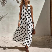 Load image into Gallery viewer, Women's Digital Print Short Sleeve Loose Maxi Dress – Knit Fabric
