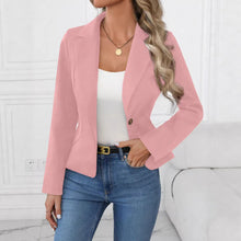 Load image into Gallery viewer, Women's Slim Fit Solid Color Blazer – French Style Long Sleeve Jacket

