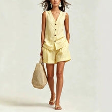 Load image into Gallery viewer, Women's Sleeveless Vest Top &amp; Shorts Set

