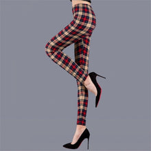 Load image into Gallery viewer, Women’s Plaid Yoga Leggings – Mid Waist Push-Up Pants
