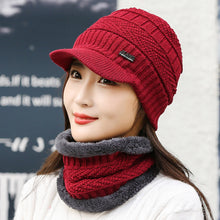 Load image into Gallery viewer, Women’s Fleece-Lined Knit Wool Cap | Winter Warm Hat
