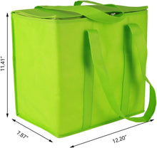 Load image into Gallery viewer, ♻️ EcoInsulate™ Heavy-Duty Reusable Insulated Grocery Bags – 2-Pack, Large Capacity, Thermal Cooler Totes with Zipper &amp; Reinforced Bottom – For Groceries, Picnics, Camping &amp; More
