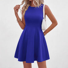 Load image into Gallery viewer, Off-the-Shoulder Sleeveless Fitted Waist Short Dress – A-Line Ruffle Hem

