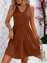 Load image into Gallery viewer, V-Neck Sleeveless Mini Dress Charming Design Women Dress Lightweight Dress For Girls
