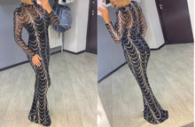 Load image into Gallery viewer, Sequins Women Maxi Dresses Long Sleeve Female Party Dresses
