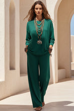 Load image into Gallery viewer, Women's Batwing-Sleeve Oversized Top &amp; Wide-Leg Pants Set
