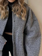 Load image into Gallery viewer, Autumn Casual Full Size Drop Shoulder Snap Down Jacket with Buttoned Front and Pockets
