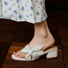 Load image into Gallery viewer, Women's Flat Strap Sandals – Indoor Outdoor Leather Patchwork
