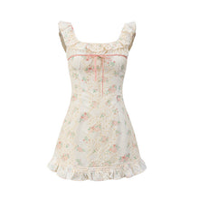 Load image into Gallery viewer, Women’s Sleeveless Floral Suspender Skirt

