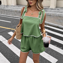 Load image into Gallery viewer, Women's Tie-Up Tube Top &amp; Elastic Waist Shorts Set – 3 Colors XS–L
