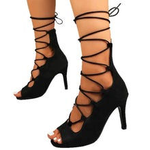 Load image into Gallery viewer, Elegant Lace-Up : High Heel Sandals
