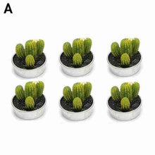 Load image into Gallery viewer, 6Pcs Cactus Candle Cube Candle Simulated Plant Set Paraffin Scented 3D Candle Delicate Succulent Cactus Candles for Valentine's Day Birthday Party Wedding Spa Home Decoration Gifts Home Candle Tea Light Background Props Decor
