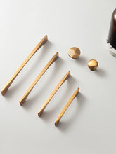 Load image into Gallery viewer, 6PCS Set Nordic Modern Glam Brushed Bronze Drawer Knobs Kitchen Door Handles Cupboard Door Handle Cabinet Handles for Furniture Hardware  Brushed Brass Handle Modern Minimalist Cabinet Pull Drawer Handle Wardrobe Cabinet Hardware
