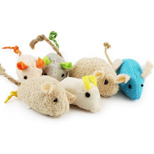 Load image into Gallery viewer, 6pcs/lot Mix Pet Toy Catnip Mice Cats Toys Fun Plush Mouse Cat Toy For Kitten Skitter Critters Cat Toy Value Pack

